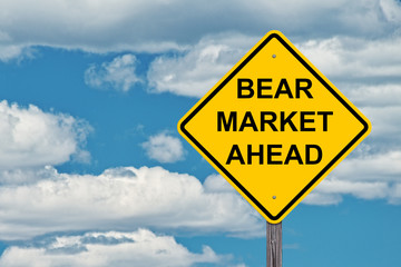 Bear Market Ahead Caution Sign