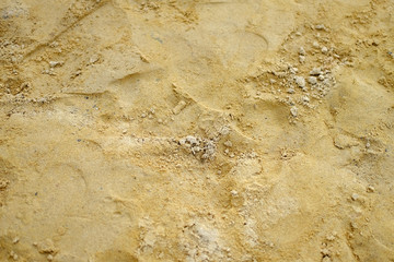 Sandy in the construction zone. Soil sand Background