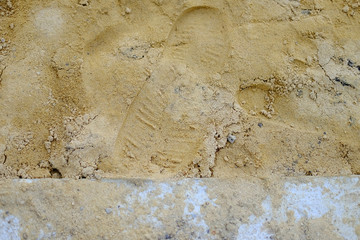 Sandy in the construction zone. Soil sand Background