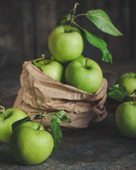 apples. food background. top view