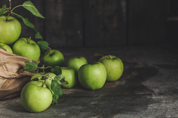 apples. food background. top view