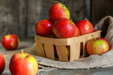 apples. food background. top view