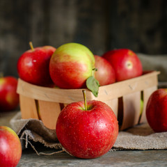 apples. food background. top view