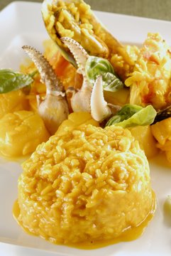 Milanese Risotto with Seafood