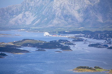 Wanderlust at mountain in Nordland county Northern Norway