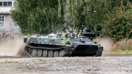 TURKU, FINLAND - AUGUST 25, 2018: Finnish Defence forces 100 years celebration show. 