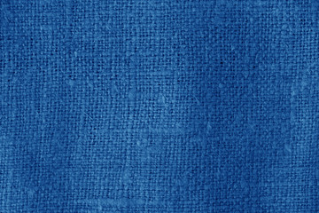 Sack cloth texture in navy blue color.