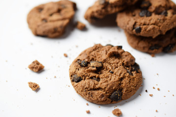 cookie biscuit on white background