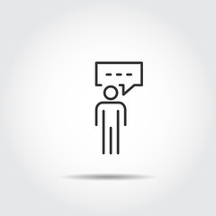 People Icon Vector,Text Box Bubble