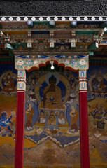 Building of  Thiksey Monastery Leh ladakh, Jammu and Kashmir, India