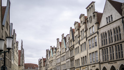 Front of many houses