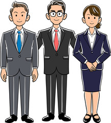 新入社員と先輩ビジネスマン
