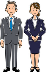 若いビジネスパーソンの男女
