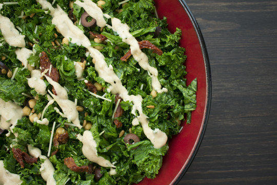 Kale Salad With Creamy Tahini Dressing