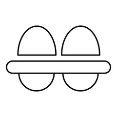 Fresh eggs icon. Outline illustration of fresh eggs vector icon for web design isolated on white background