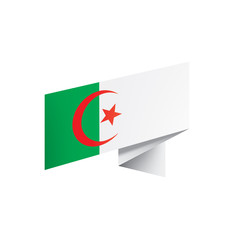 Obraz premium Algeria flag, vector illustration on a white background