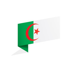Algeria flag, vector illustration on a white background