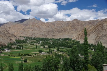 Fototapeta na wymiar Landscape near the Phiang monastery in Ladakh, India