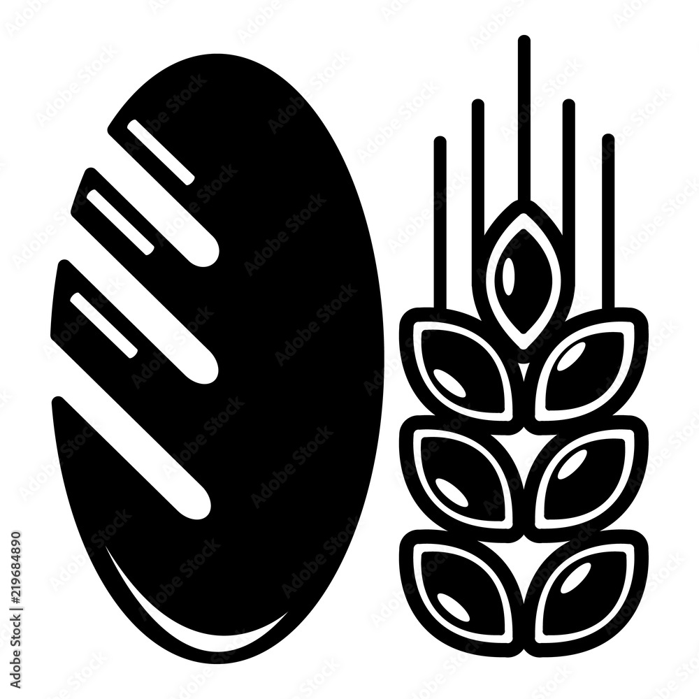 Poster bread wheat icon . simple illustration of bread wheat vector icon for web design isolated on white b