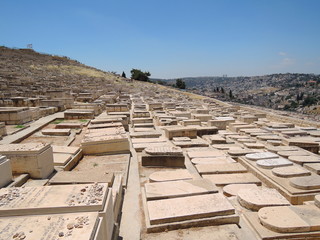 Jewish cemetery in Jerusalem, Israel