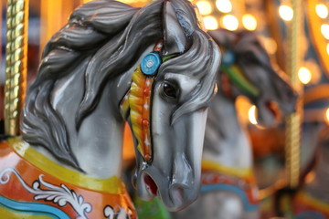Obraz na płótnie Canvas Carousel Horse at the State Fair