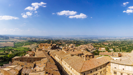 Panorama of the Town of Montepulciano, Italy