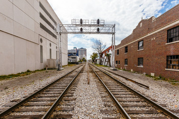 Train Tracks and Houses in Downtown Orlando, Florida