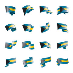 Bahamas flag, vector illustration on a white background