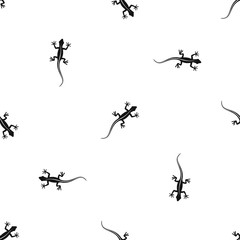 Lizard pattern repeat seamless in black color for any design. Vector geometric illustration