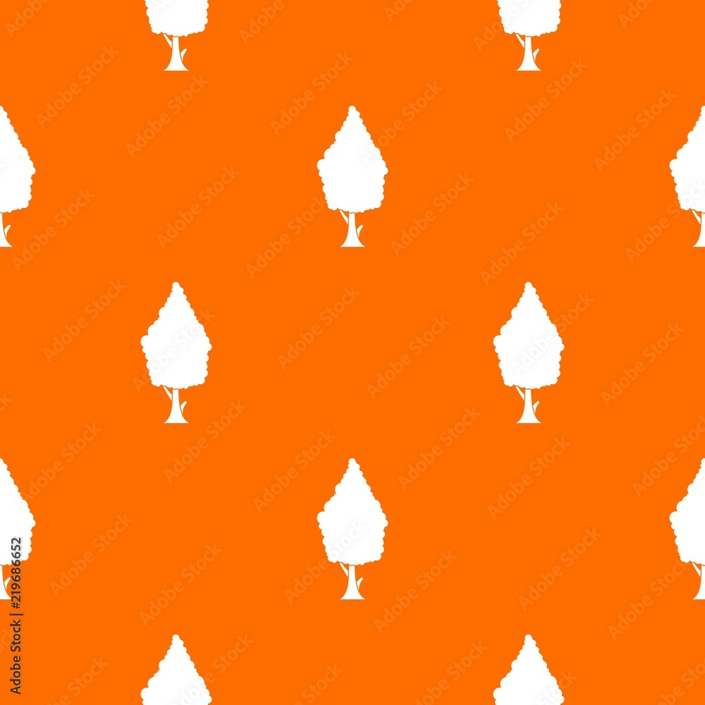 Poster cypress pattern repeat seamless in orange color for any design. vector geometric illustration