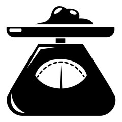 Kitchen scales icon . Simple illustration of kitchen scales vector icon for web design isolated on white background