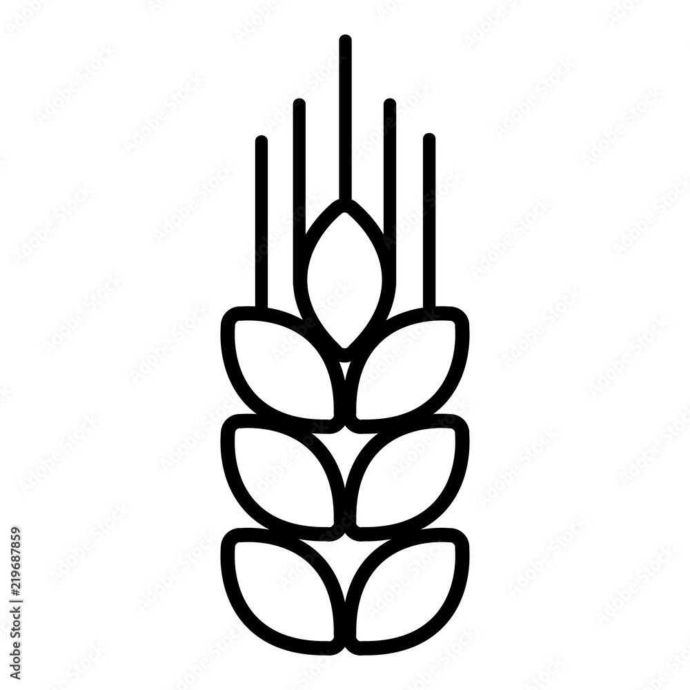 Poster wheat icon. outline illustration of wheat vector icon for web design isolated on white background