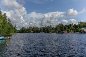 View of the typical Finnish village of Oravi  in summer - 1