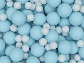 Close up of colorful eatable sugar pearls. 3D rendering