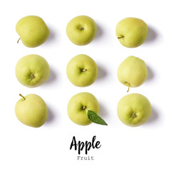 Seamless pattern with apples. apple fruits, creative layout isolated