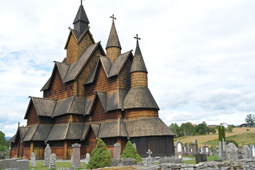 Fototapeta na wymiar Stabkirche in Heddal Norwegen