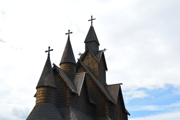 Fototapeta na wymiar Stabkirche in Heddal Norwegen