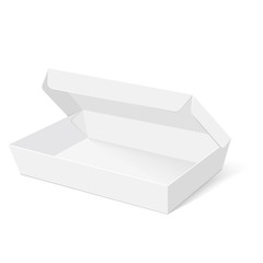 Blank of opened box for gift, food or present. Vector
