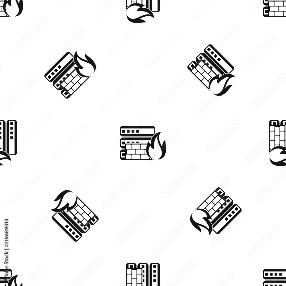 Poster database and firewall pattern repeat seamless in black color for any design. vector geometric illust