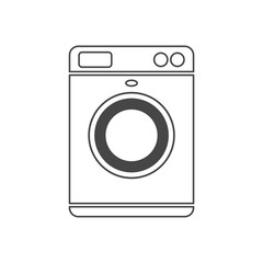Washing machine icon, simple vector logo
