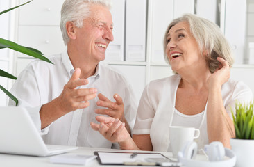 Obraz premium Portrait of a cute senior businesspeople working