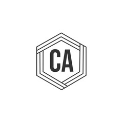 Initial Letter CA Logo Template Design