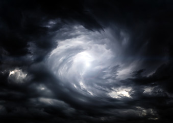 Blurred Whirlwind in the Clouds