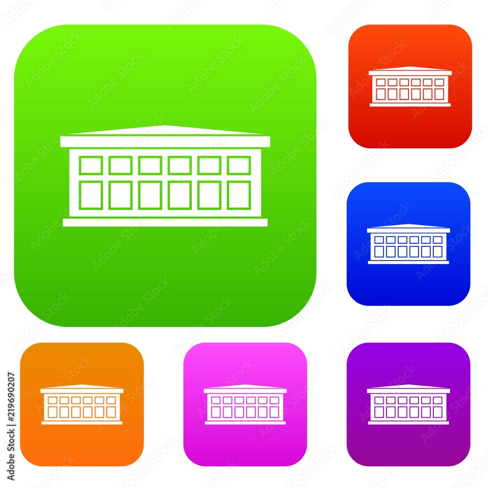 Poster building set icon in different colors isolated vector illustration. premium collection