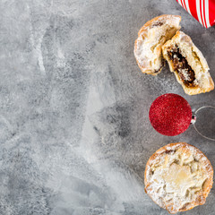 Mince pies filled with vine fruits, traditional christmas food © manuta