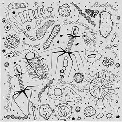 Virus hand-drawn image