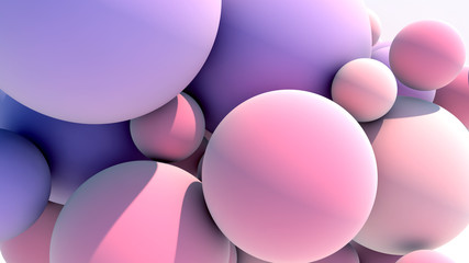 Floating Multicolored Balls Background 