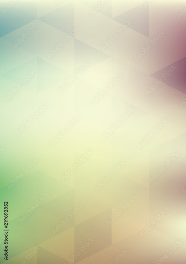 Aufkleber Abstract vertical faded background with transparent triangles. Backdrop for retro poster. CMYK colors