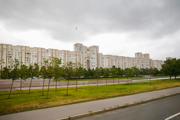 Naklejka na ściany i meble Apartment buildings in St Petersburg