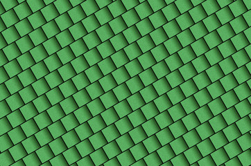 green colored metallic 3d squares and cubes
